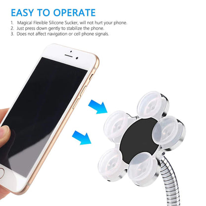 0637A Phone Holder, 360°Rotatable Phone Stand Multi-Function Double-Sided Suction Cup Mobile Phone Holder DeoDap