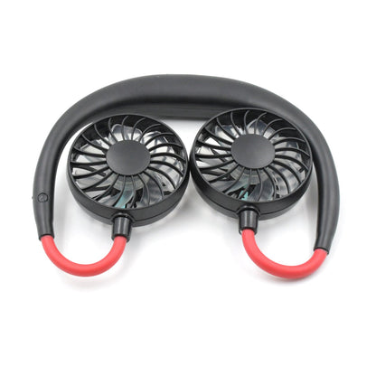 4305 Hand Free Personal Fan - Portable USB Battery Rechargeable Mini Fan - Headphone Design Wearable Neckband Fan Necklance Fan Cooler Fan for Home, Sport, Camping, Beach, Travel, Office