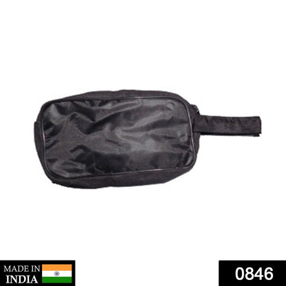 0846 Portable Travel Hand Pouch/Shaving Kit Bag for Multipurpose Use (Black) DeoDap