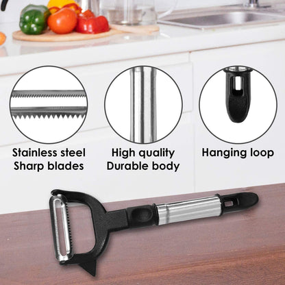 2618 2-in-1 Double Julienne and Vegetable Peeler DeoDap