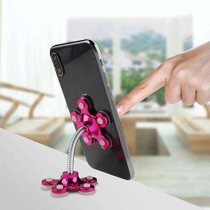 0637b Phone Holder, 360°Rotatable Phone Stand Multi-Function Double-Sided Suction Cup Mobile Phone Holder ( MOQ :- 6 Pc )