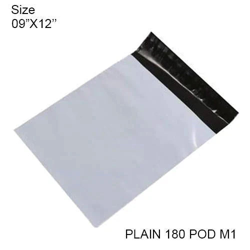 UK-0072 Tamper Proof Courier Bags(09X12 PLAIN 180 POD M1) - 100 pcs