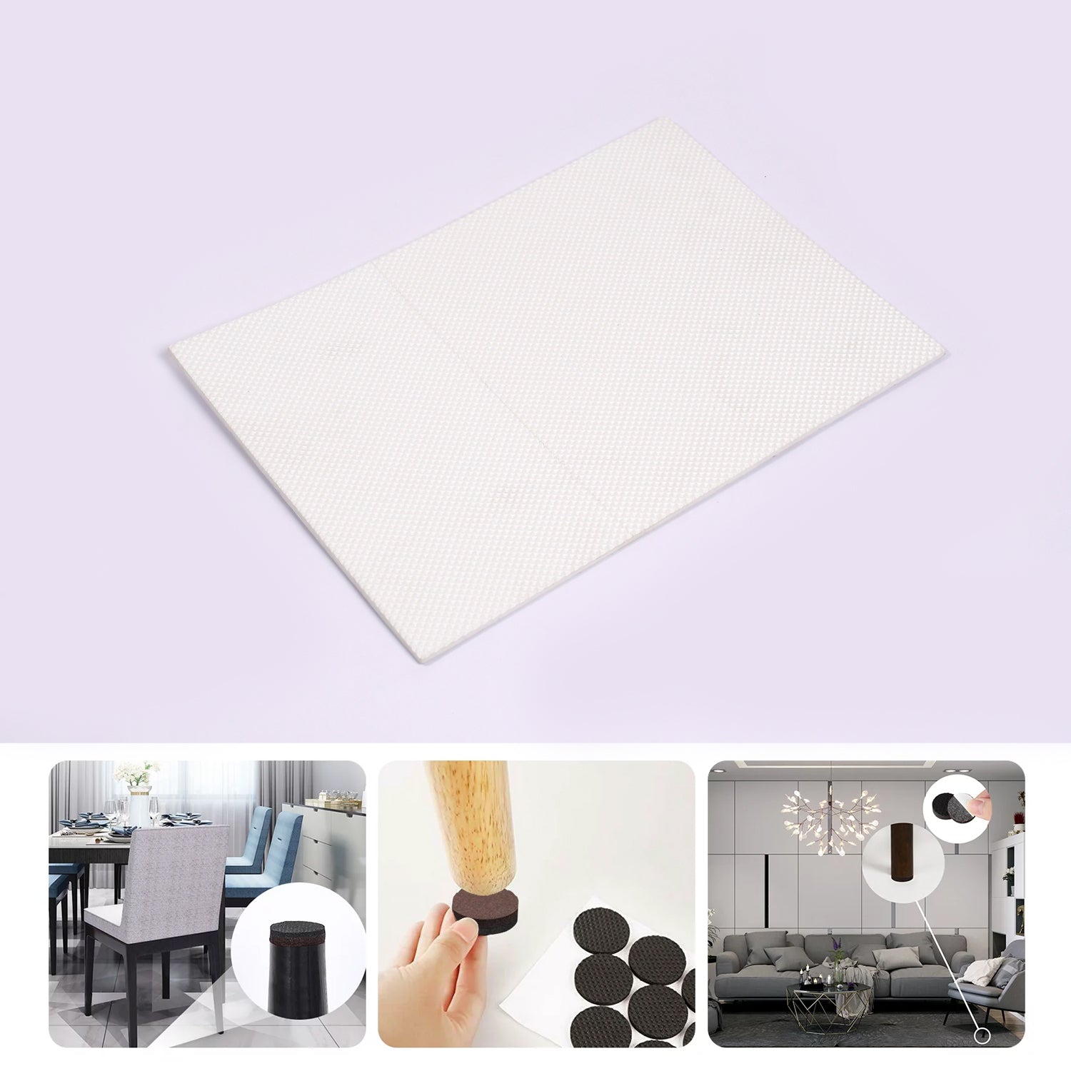 9077 Non Slip Furniture Pads Best Self Adhesive Rubber Feet Furniture Feet Pad Ideal Non Skid Furniture Pad Floor Protectors DeoDap