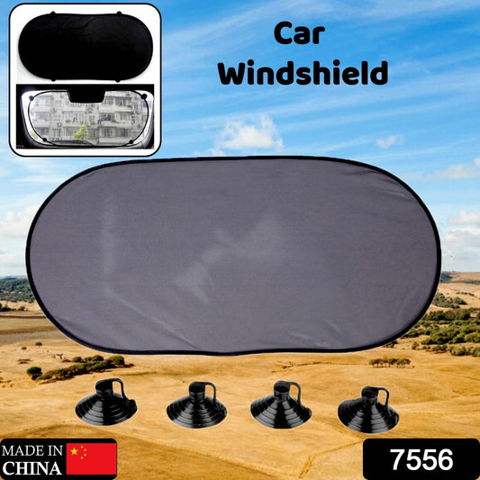 7556 Car Rear Window Sun Shade 39 x 20 Inches Foldable with 4 Suction Cups, Window Sunshade Protection Glare Reduction Shade Protect Sun