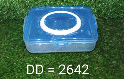 2642 Plastic Kitchen Refrigerator Egg Storage 12 Grid 1 Layer Egg Container DeoDap