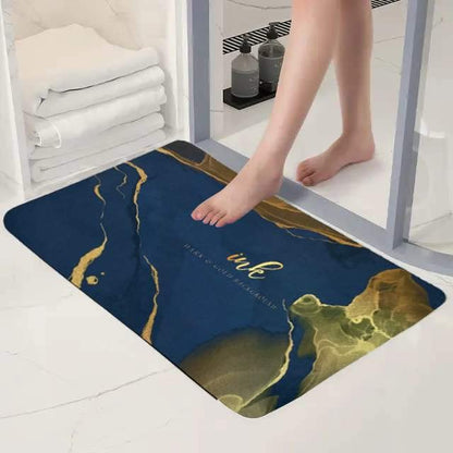 UK-0030 Floor Mat, Doormat, Bathroom Carpet Cushion Mat Bathroom mat Water Absorbing Non Slip Floor mat Quick Drying Water for Home Diatomite Door Mat Soft Silicone Super Absorbent(MULTI-DESIGN)