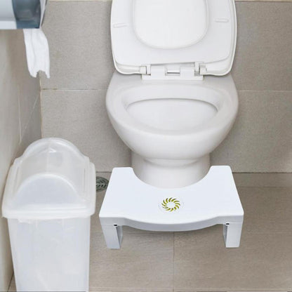 6005A Plastic Non-Slip Folding Toilet Squat Stool - White Color DeoDap