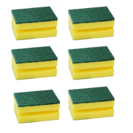 1429 Scrub Sponge 2 in 1 PAD for Kitchen, Sink, Bathroom Cleaning Scrubber DeoDap