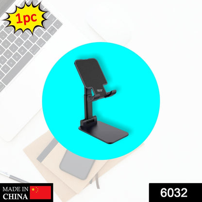 6032 Foldable Mobile Stand with Angle Adjustable Desktop Table Mobile Holder DeoDap