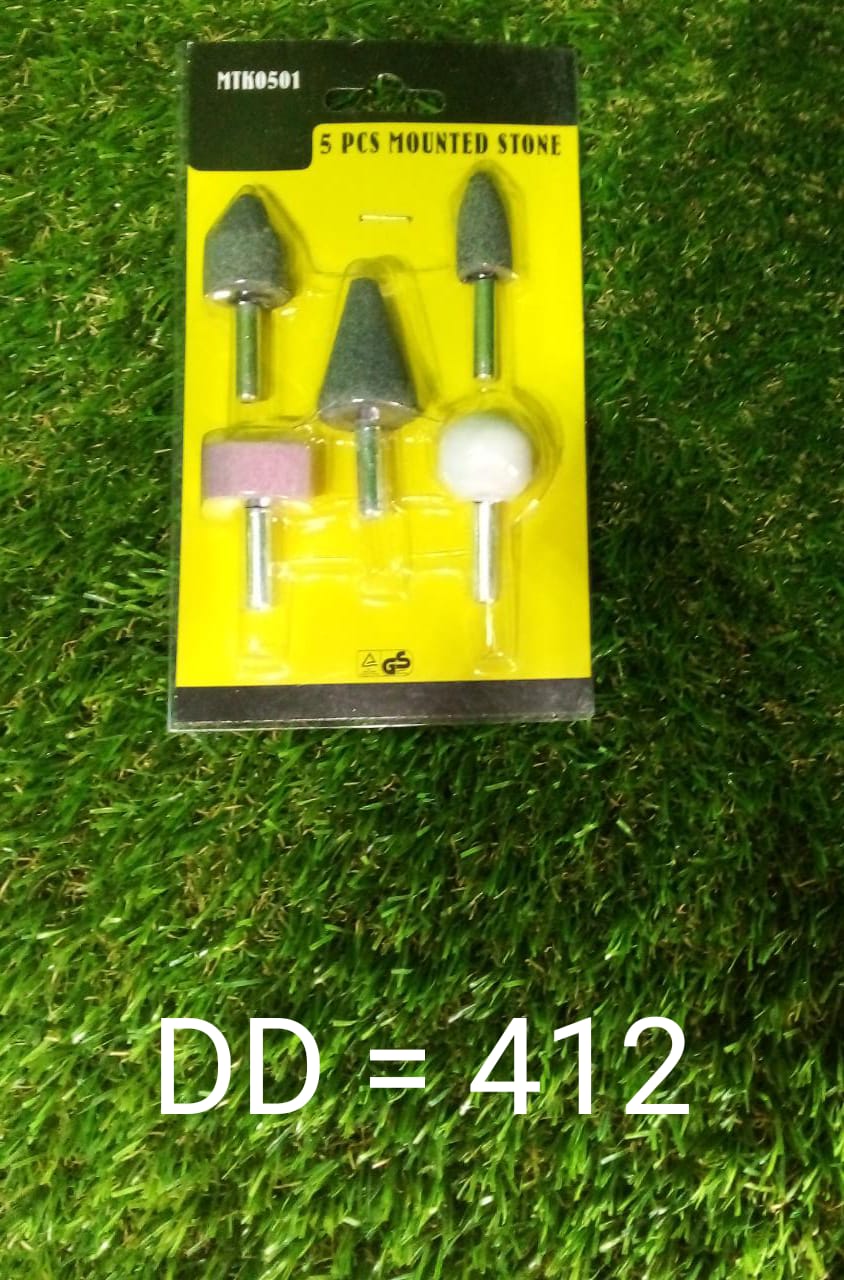 412 -5 Pcs Shank Abrasive Mounted Stone (Multicolour) DeoDap