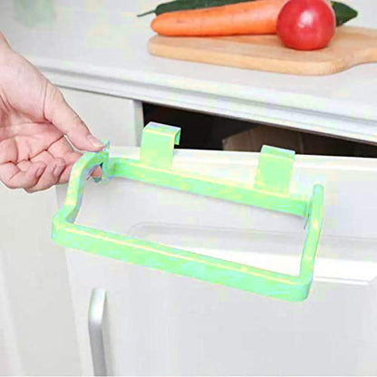 1168 Kitchen Plastic Garbage Bag Rack Holder ( Green Color ) DeoDap