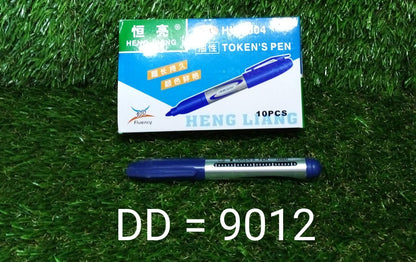 9012 10Pc Blue Marker and pen used in studies and teaching white boards in schools and institutes for students. DeoDap