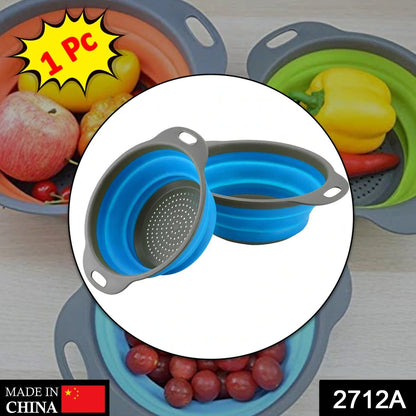 2712 A Round Small Silicone Strainer widely used in all kinds of household kitchen purposes while using at the time of washing utensils for wash basins and sinks etc. DeoDap