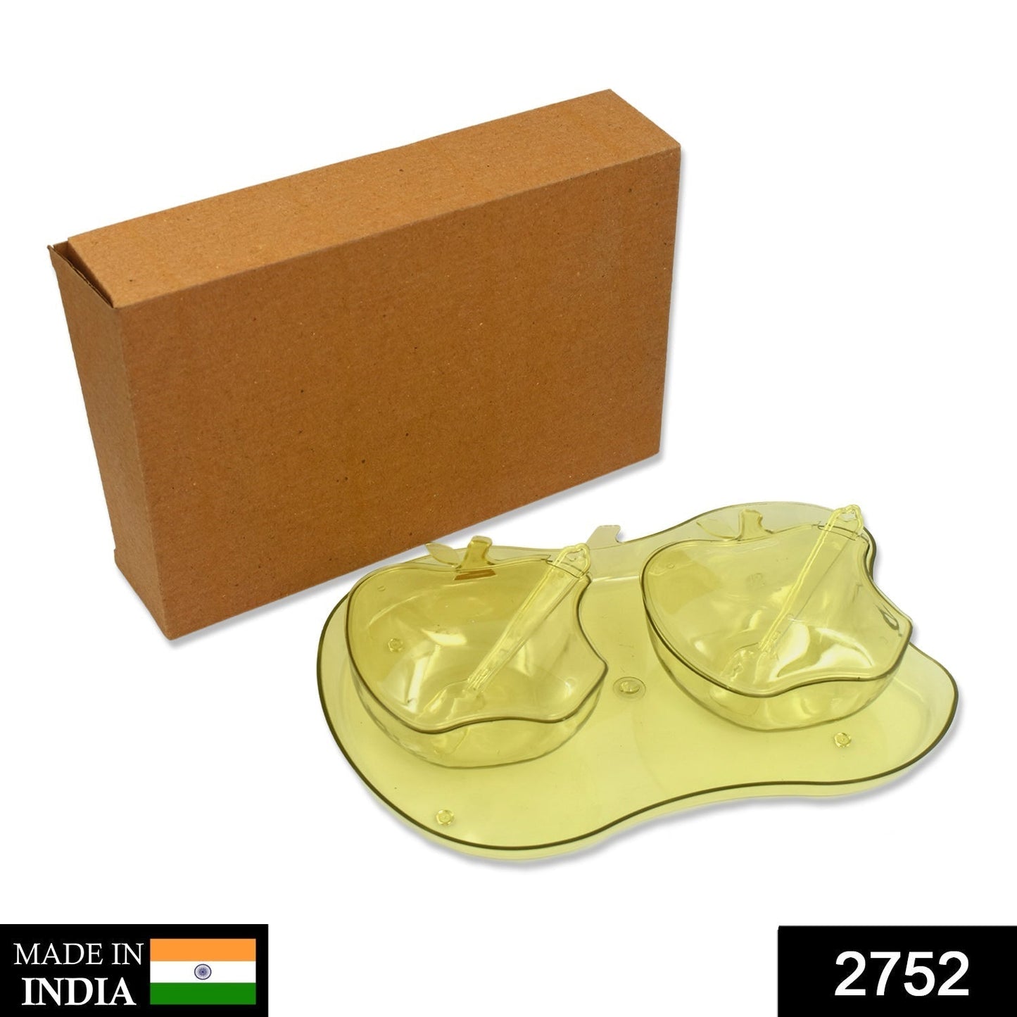 2752 Apple Shape Tray Bowl Used For Serving Snacks And Various Food Stuffs. DeoDap