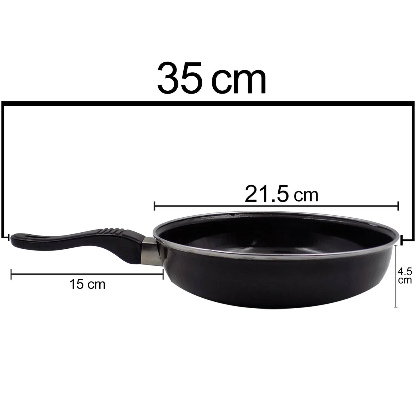 UK-0236 Induction Base Hard Anodized Tadka Fry Pan Nonstick