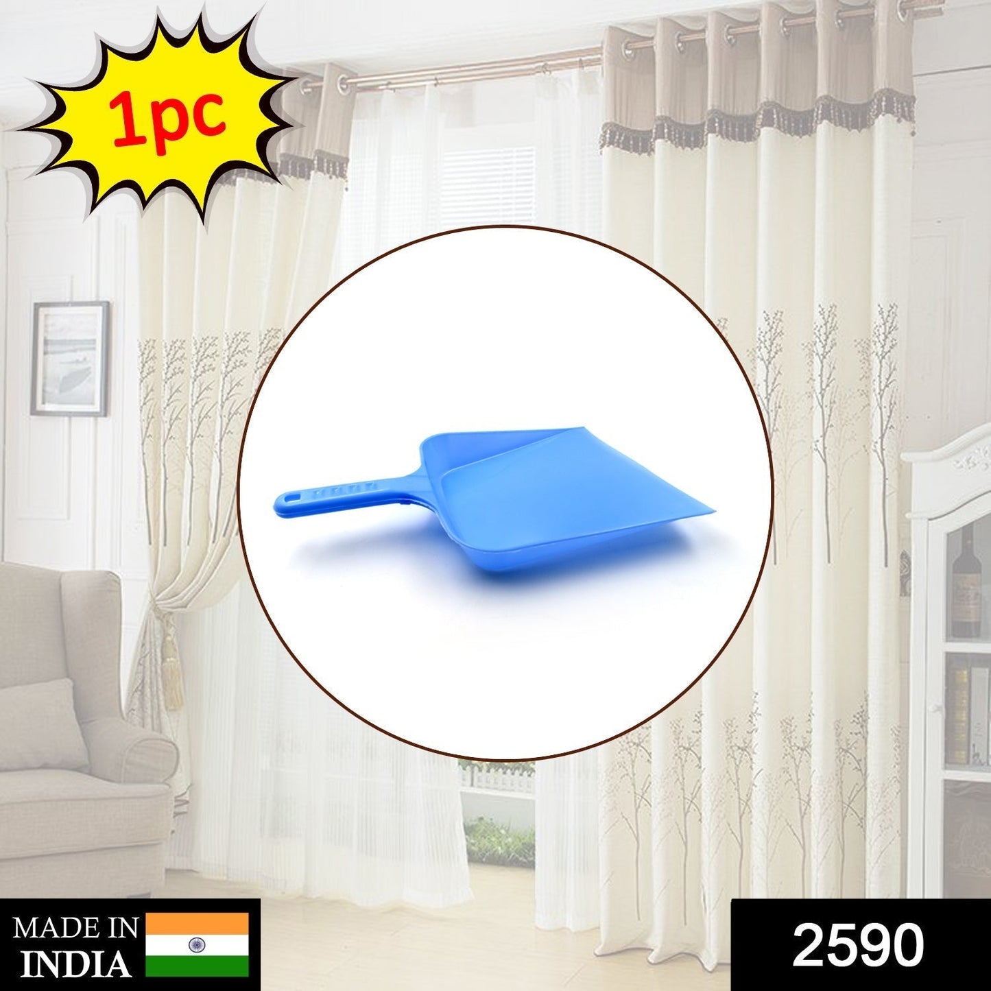 2590 Durable Multi Surface Plastic Dustpan With Handle DeoDap