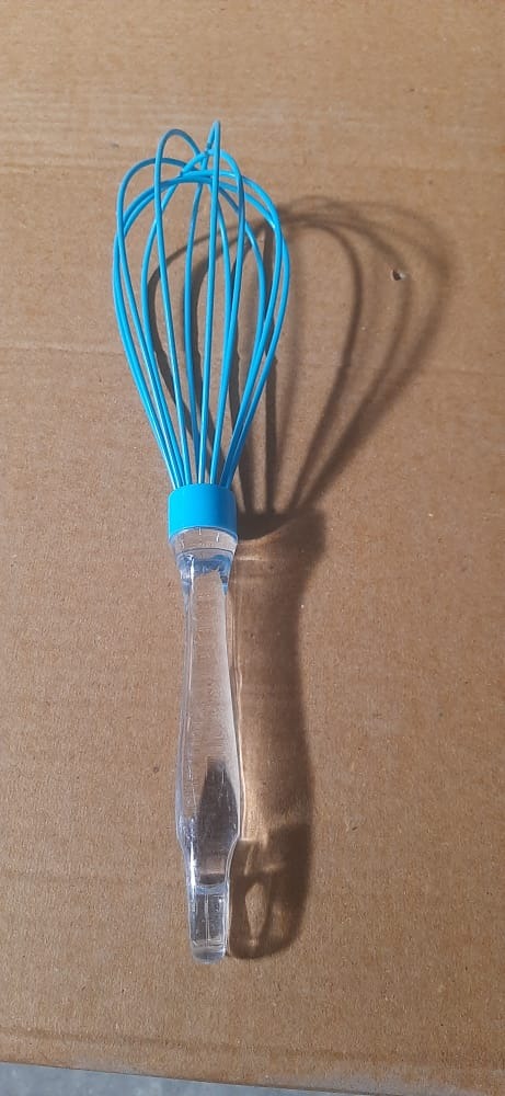 2591 Acrylic Handle Silicone Whisk Manual Balloon Wire Whisk Hand Egg Mixer Beater Kitchen Blender Egg Tool Silicone Balloon Whisk DeoDap