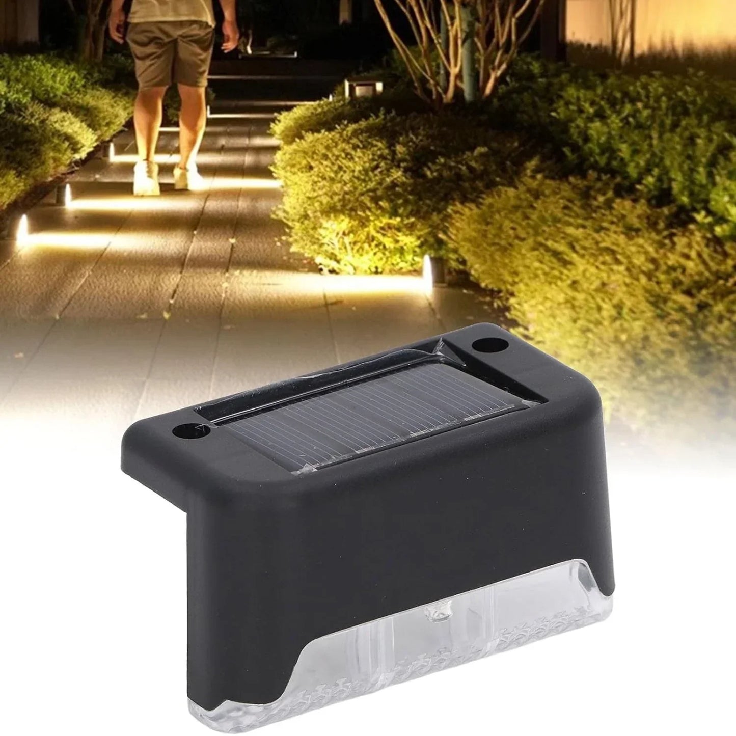 UK-0276 Solar Step Lights Outdoor 8 Pack, Solar Fence Lights Deck Lights