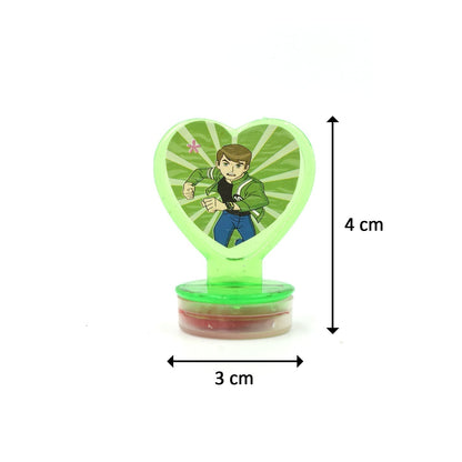 4804 Unique Cartoon character Heart Shape Stamps 6 pieces for Kids Motivation and Reward Theme Prefect Gift for Teachers, Parents and Students (Multicolor) DeoDap