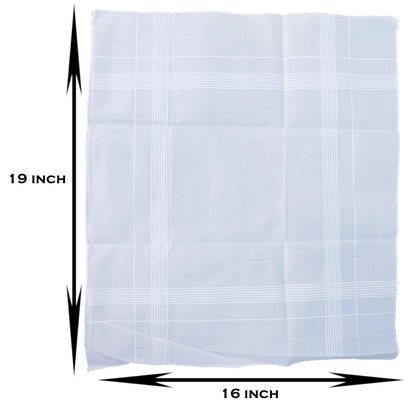 1537 Men's King Size Formal Handkerchiefs for Office Use - Pack of 12 DeoDap