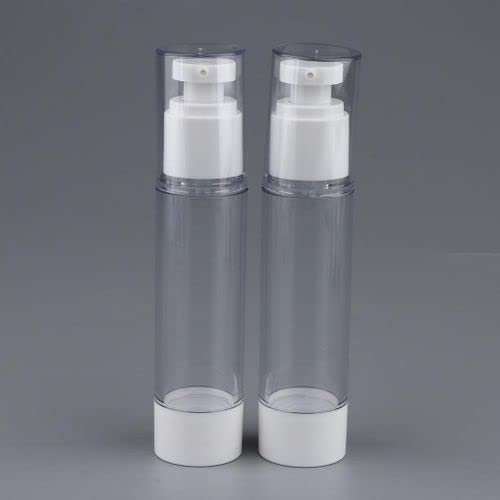 Airless Vacuum Pump Toiletry Travel Bottles, Airtight Makeup Cosmetics Refillable Plastic Dispenser Containers, Leak Proof, deal for Cream Foundation Gel Moisturizers(50ml)