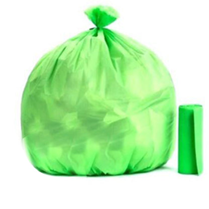 1581 Green Compostable Corn Starch Garbage Bags (17" x 19") DeoDap