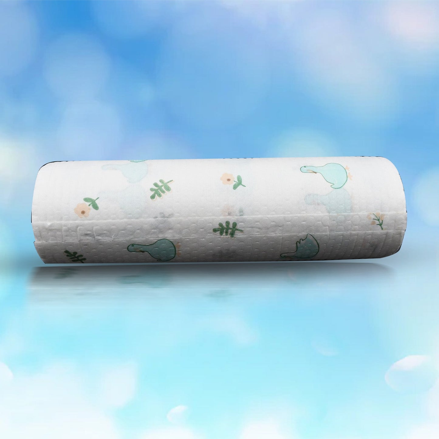 1601A Non Woven Reusable and Washable Kitchen Printed Tissue Roll Non-stick Oil Absorbing Paper Roll Kitchen Special Paper Towel Wipe Paper Dish Cloth Cleaning Cloth 45 sheets