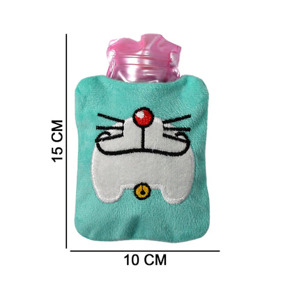 6529 Doremon Cartoon small Hot Water Bag with Cover for Pain Relief, Neck, Shoulder Pain and Hand, Feet Warmer, Menstrual Cramps.