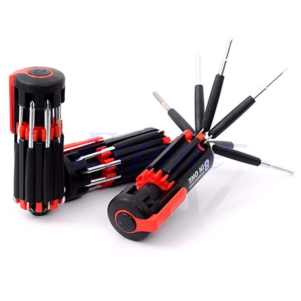 8 in 1 Multi-Function Screwdriver Kit with LED Portable Torch DeoDap