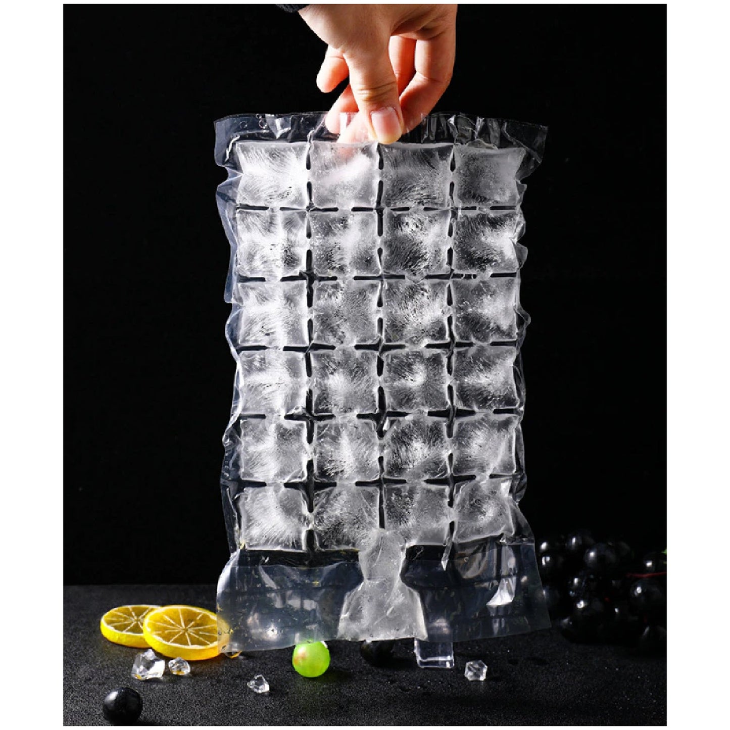 2905 Disposable Ice Cube Bags, Stackable Easy Release Ice Cube Mold Trays Self-Seal Freezing Maker,Cold Ice Pack Cooler Bag for Cocktail Food Wine DeoDap