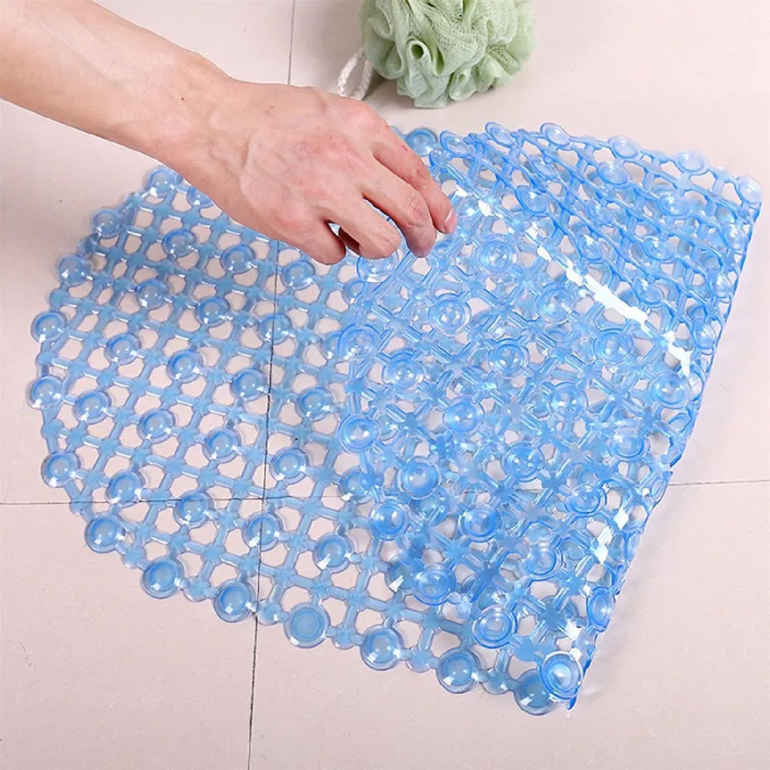 4933 Nonslip Soft Rubber Bath Mat for Bathtub and Shower, Anti Slip Bacterial Anti Bacterial Machine Washable PVC Bath Mat DeoDap