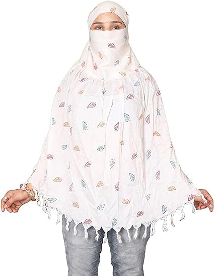 UK-0340 Cotton Long Scarf Cum Mask scarves Usable for vehicle Driver | Universal Size | For Girl & Women | Breathable Sun Protection Light Weight ( MIX DESIGN)