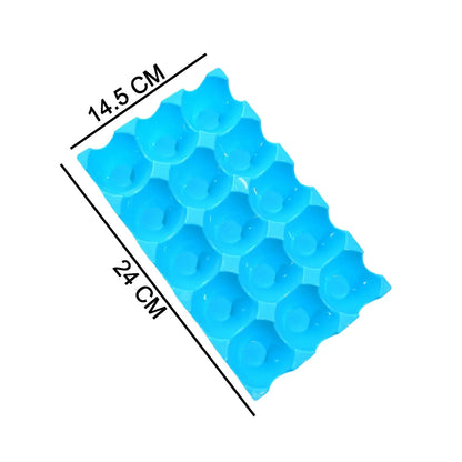 2206a 15 Cavity Plastic Egg Tray Egg Trays for Storage with 15 Eggs Holder (4 Pc Set)