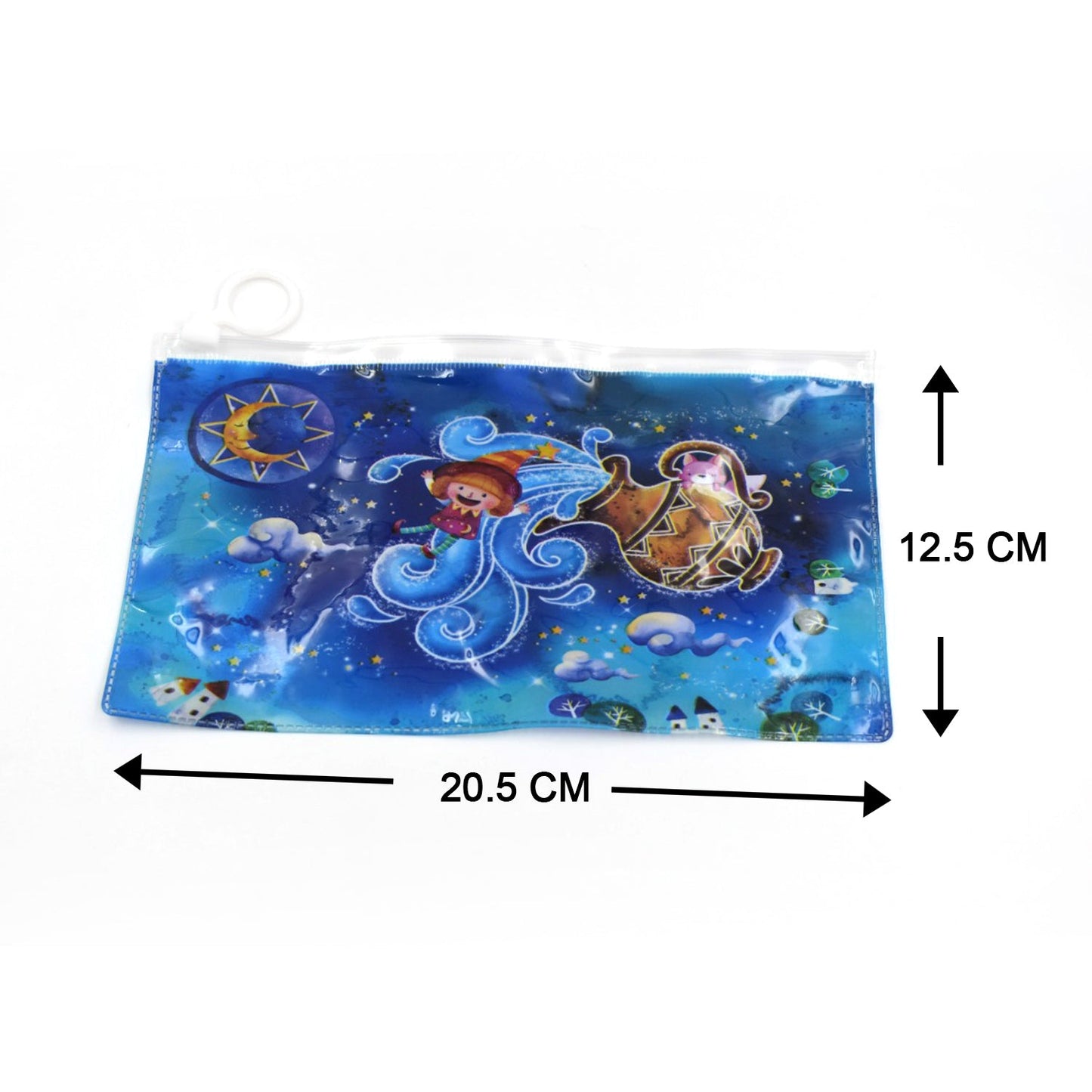 4843 20 Pc Blue Printed Pouch For Carrying Stationary Stuffs And All By The Students. DeoDap