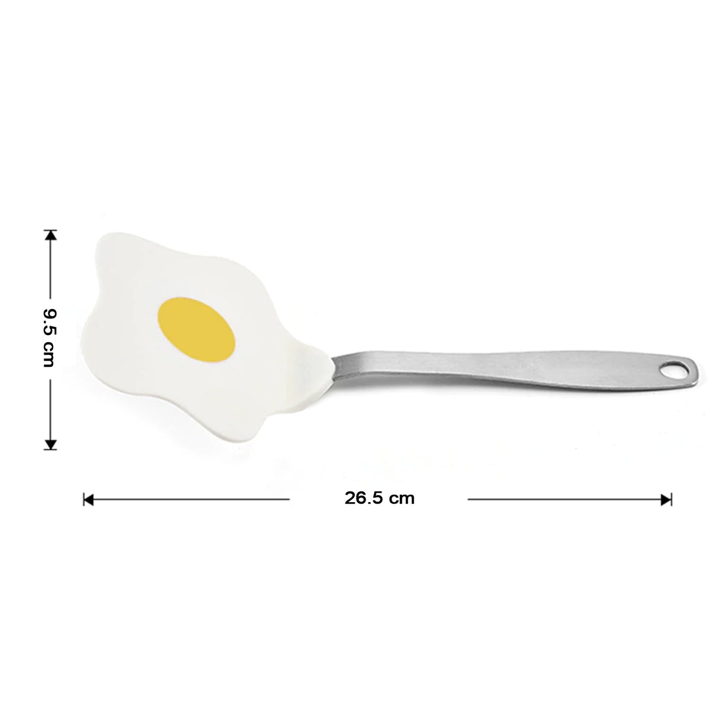 2338 Egg Shape Nylon Turner Non Stick Frying Shovel Fried Fish Omelet Spatula Pancake Pizza Pinball Cooking Tools Kitchen Utensils DeoDap