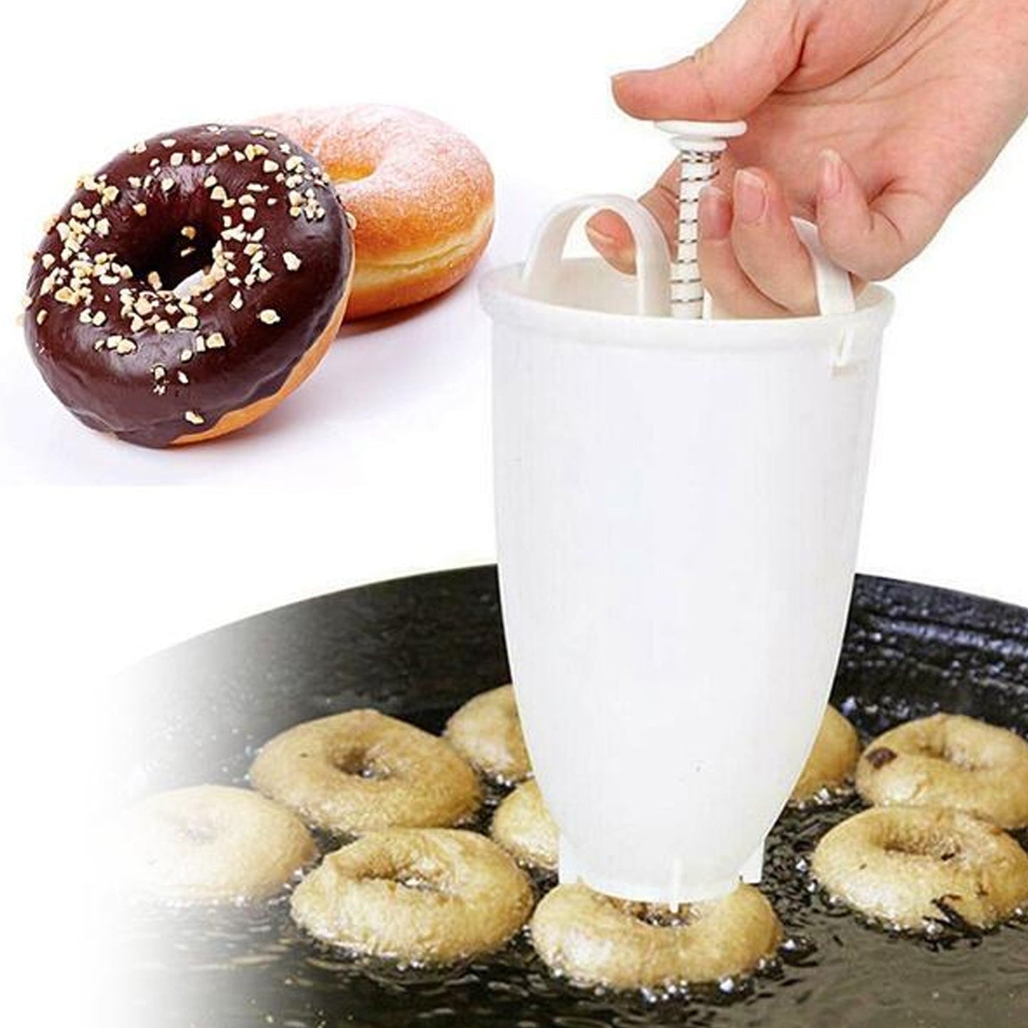 0646B MINI DONUT MAKER DISPENSER - PLASTIC VADA/MEDUWADA MAKER DeoDap