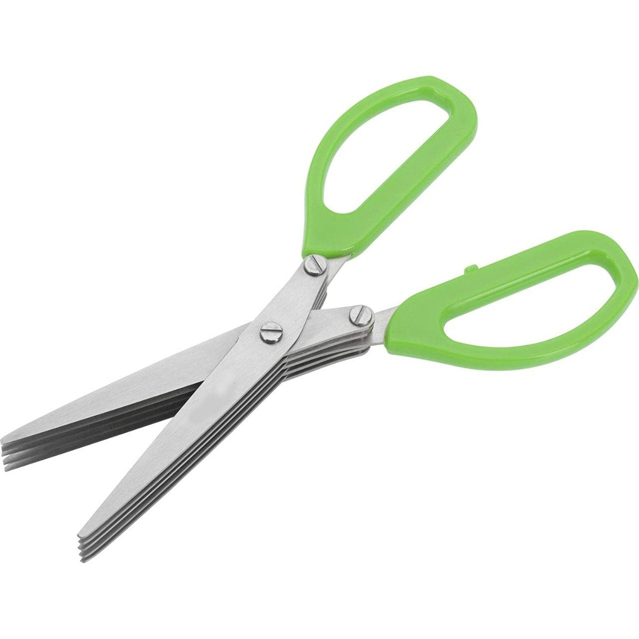 1563 Multifunction Vegetable Stainless Steel Herbs Scissor with 5 Blades DeoDap