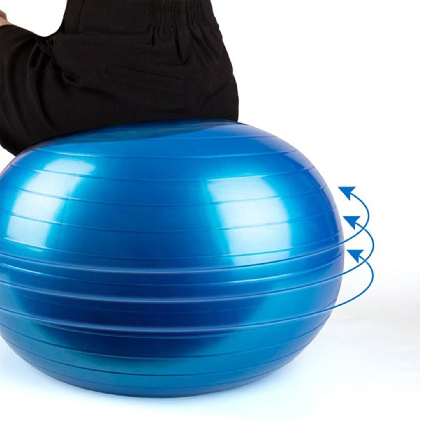 7428 Heavy Duty Gym Ball Non-Slip Stability Ball with Foot Pump for Total Body Fitness DeoDap