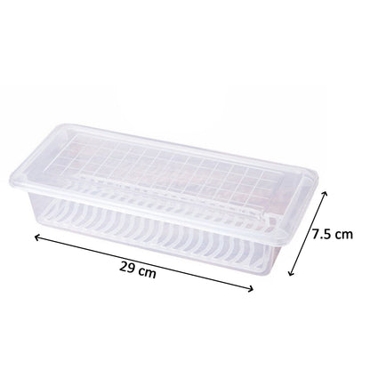 2628 Food Storage Container with Removable Drain Plate and Lid 1500 ml (Pack of 2Pc) DeoDap