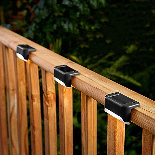 UK-0276 Solar Step Lights Outdoor 8 Pack, Solar Fence Lights Deck Lights