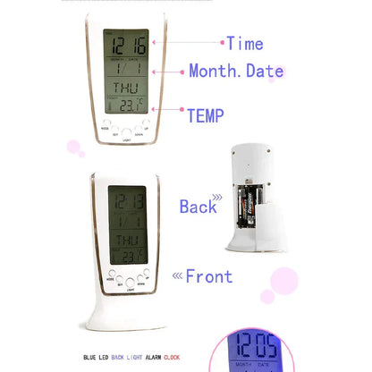 UK-0024 UM510 Digital Alarm Clock with LED Night Light/ Electronic with Temperature with LCD Display Light