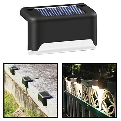 UK-0276 Solar Step Lights Outdoor 8 Pack, Solar Fence Lights Deck Lights