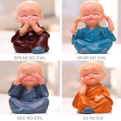 UK-0131   Baby Buddha 4PC and Show Piece Used for House, Office and Official Decorations ETC