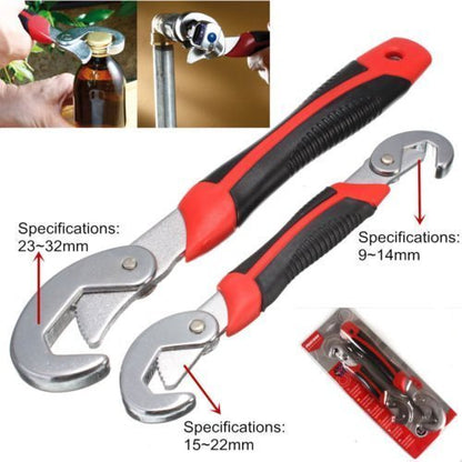 UK-0341 Auto Adjustable Quick Snap'N Grip Wrench Multifunction Spanner Set seal pack