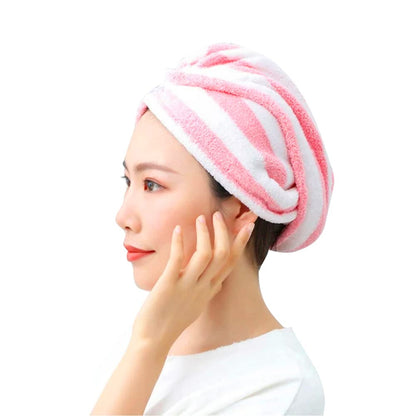 UK-0014 Hair Towel Wrap Absorbent Towel Hair-Drying Bathrobe Microfiber Bath Towel Hair Dry Cap Salon Towel