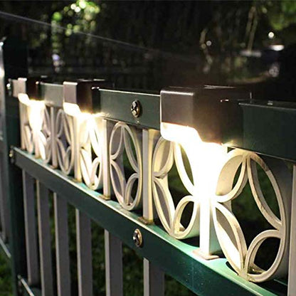 UK-0276 Solar Step Lights Outdoor 8 Pack, Solar Fence Lights Deck Lights