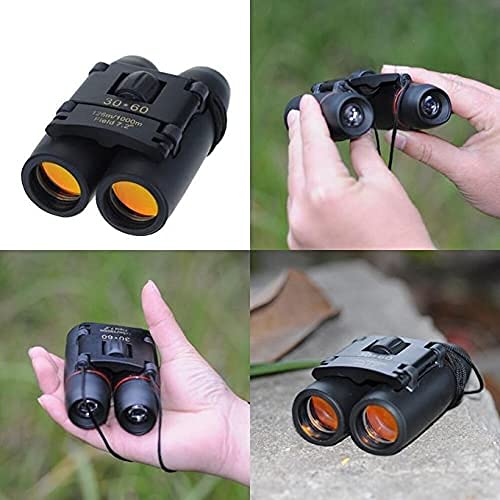 Compact Binoculars, Small Folding Binoculars, Easy Focus for Kids Adults Bird Watching Travel Hunting Concerts Sports, Waterproof Telescope with Strap Bag