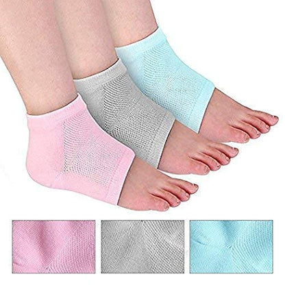 UK-0125  Heel Pain Relief Silicone Gel Heel Socks, Toeless Spa Sock for Foot Care Treatment, Orthopaedic Socks Heel Protector Socks For Men And Women