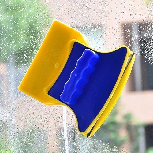 UK-0214 Window Cleaner Double-Side Glazed Two Sided Glass Cleaner Wiper with 2 Extra Cleaning Cotton Cleaner Squeegee Washing Equipment