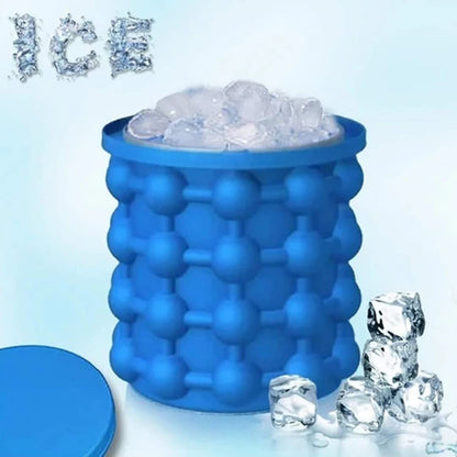 UK-0302 Silicone Ice Bucket The Revolutionary Space Saving Cube Maker